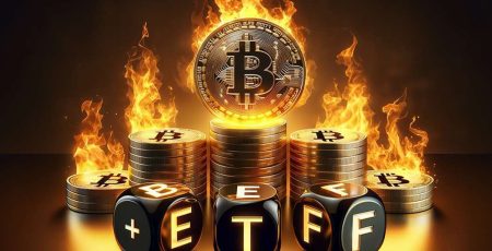 Bitcoin ETF with coins burning showing demand for crypto